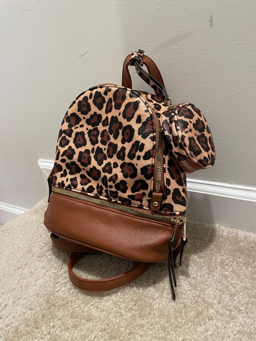 Cheetah Print, Small Backpack - Picture 2 of 6
